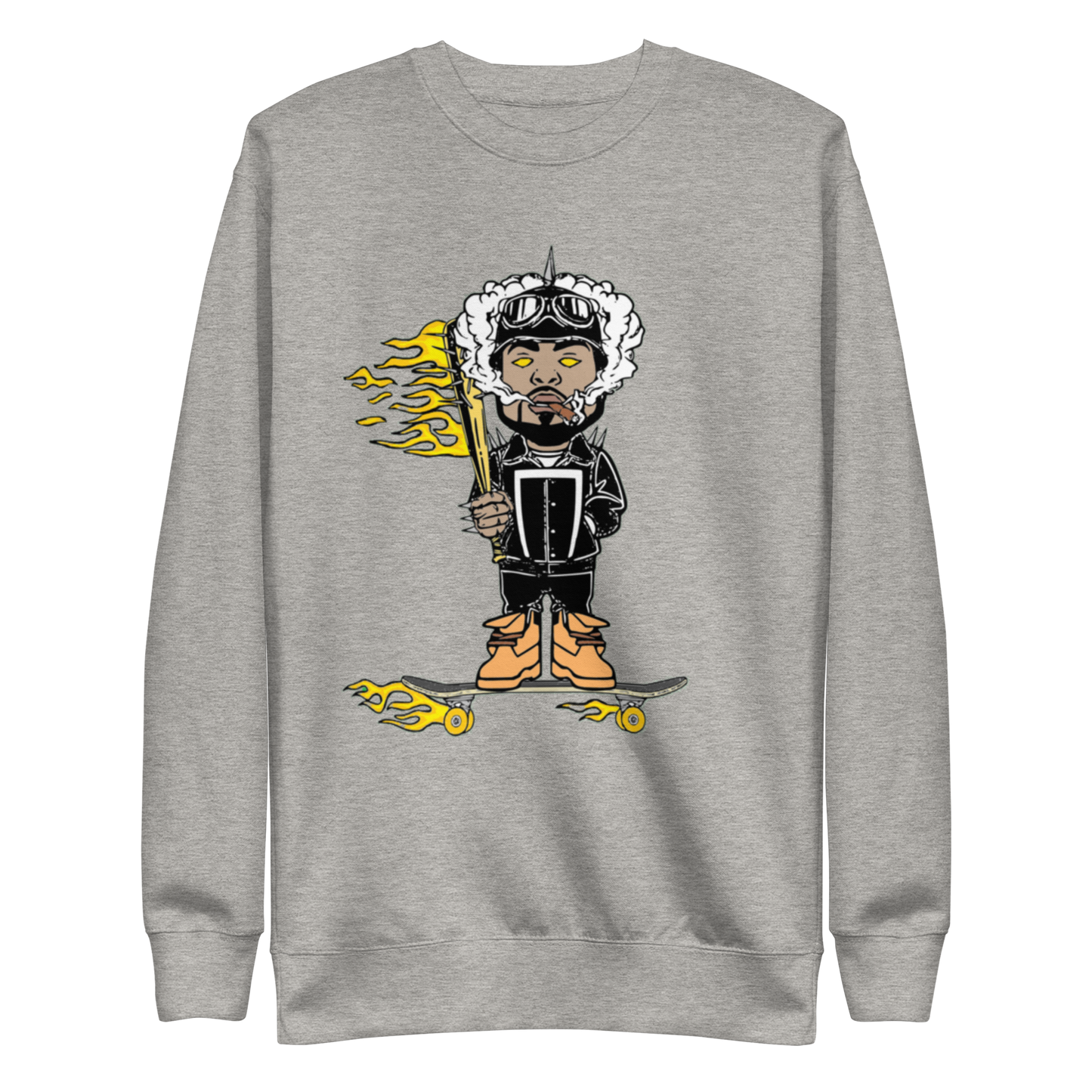 BURNING BLUNTS & BLAZING BOARDS - Premium Sweatshirt