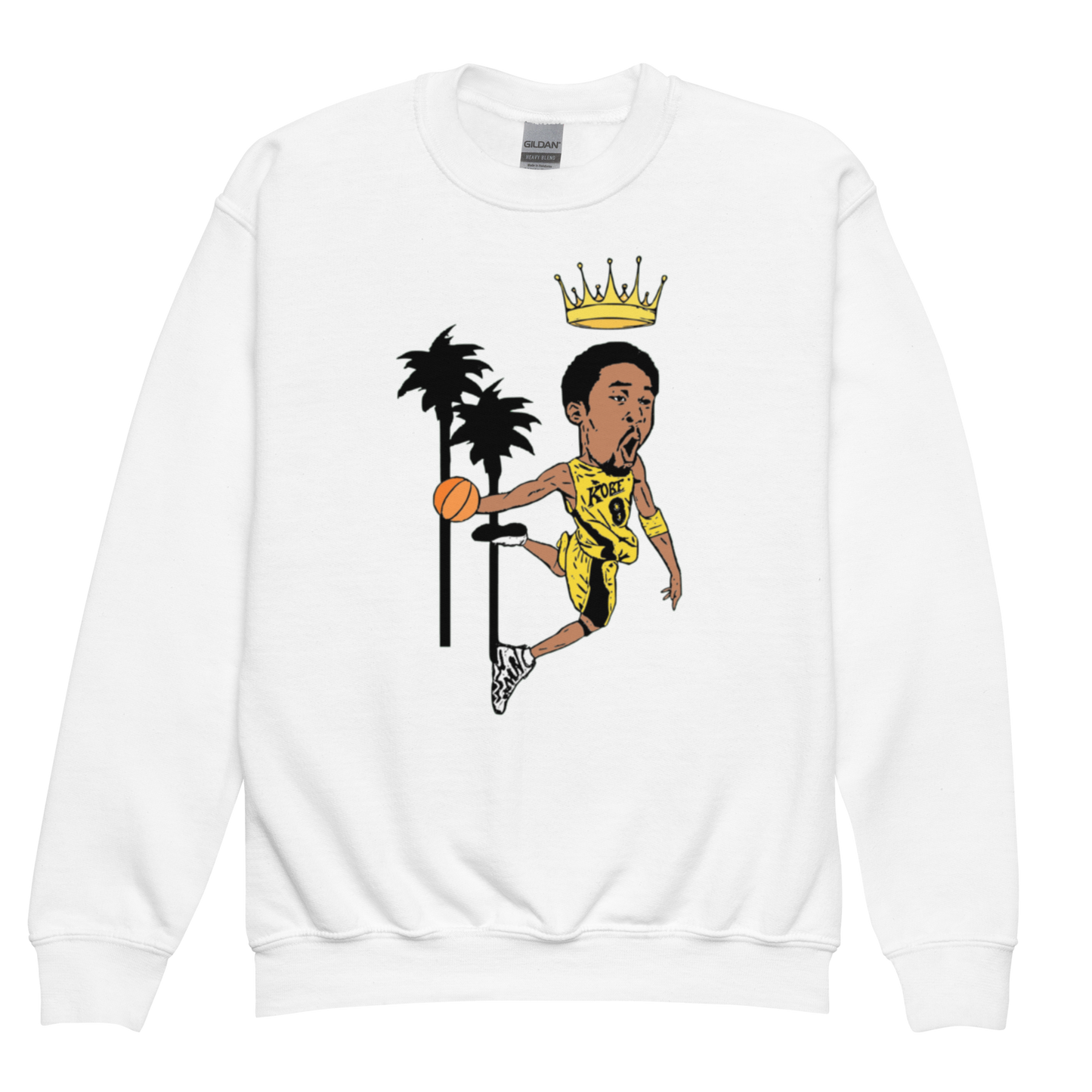 KING OF BALLERS EVERYWHERE - Youth Crewneck Sweatshirt - White