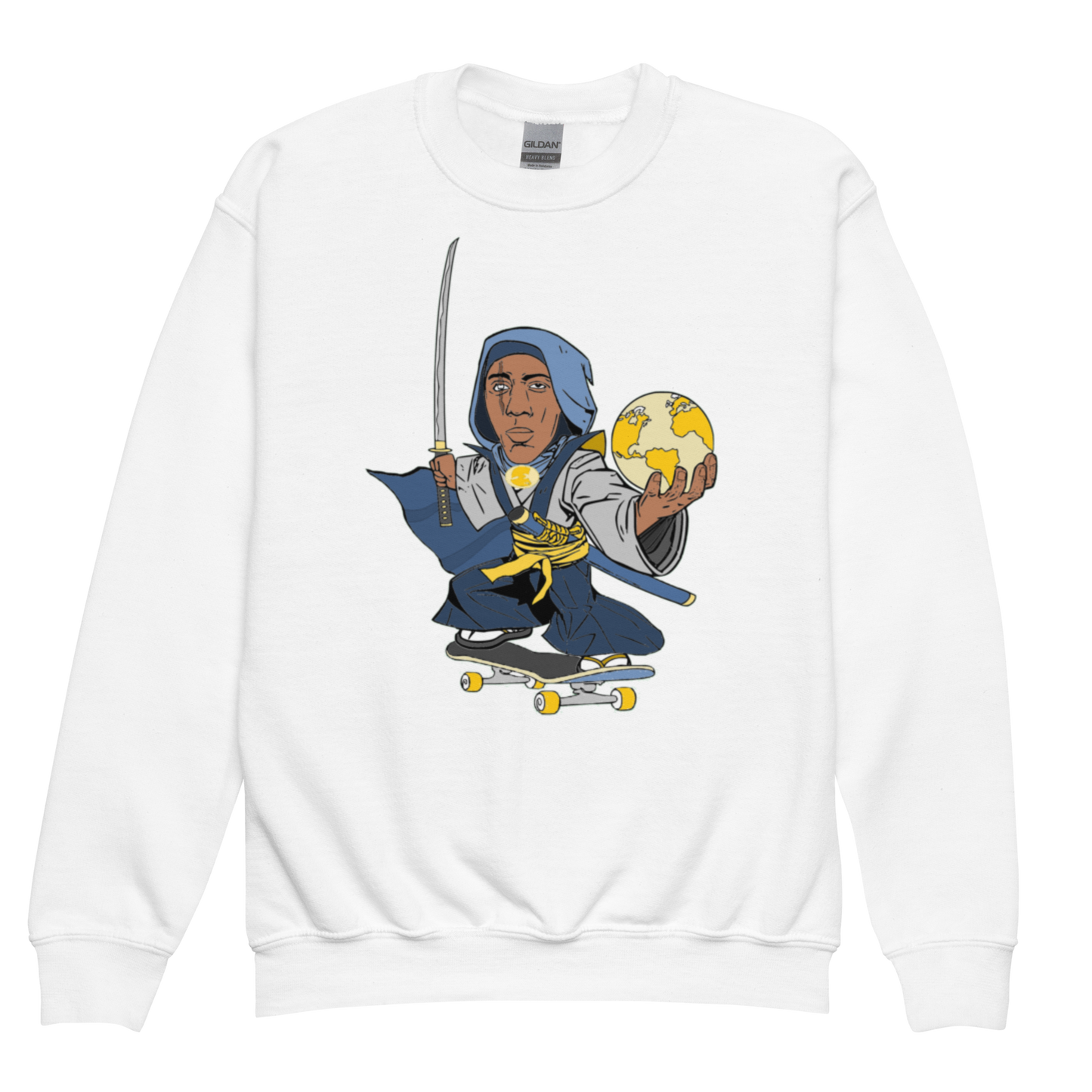 SKATEBOARD SHOGUN - Youth Crewneck Sweatshirt