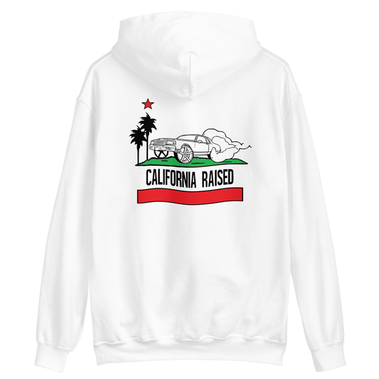 STATE RAISED AND ROOTED - White Hoodie