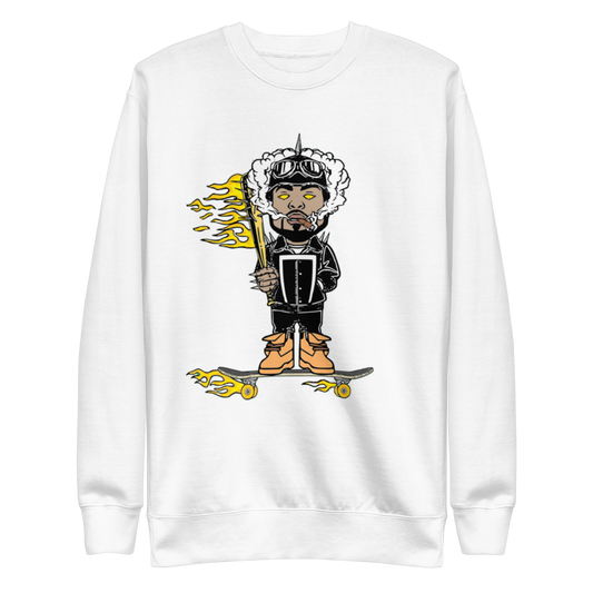 BURNING BLUNTS & BLAZING BOARDS - Premium Sweatshirt