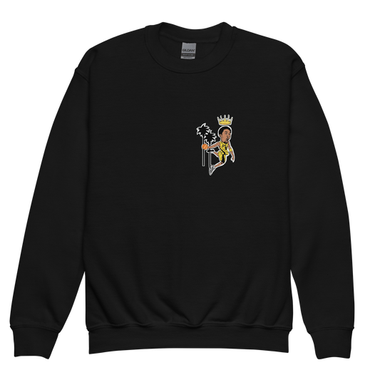 KING OF BALLERS EVERYWHERE - Youth Crewneck Sweatshirt - Black