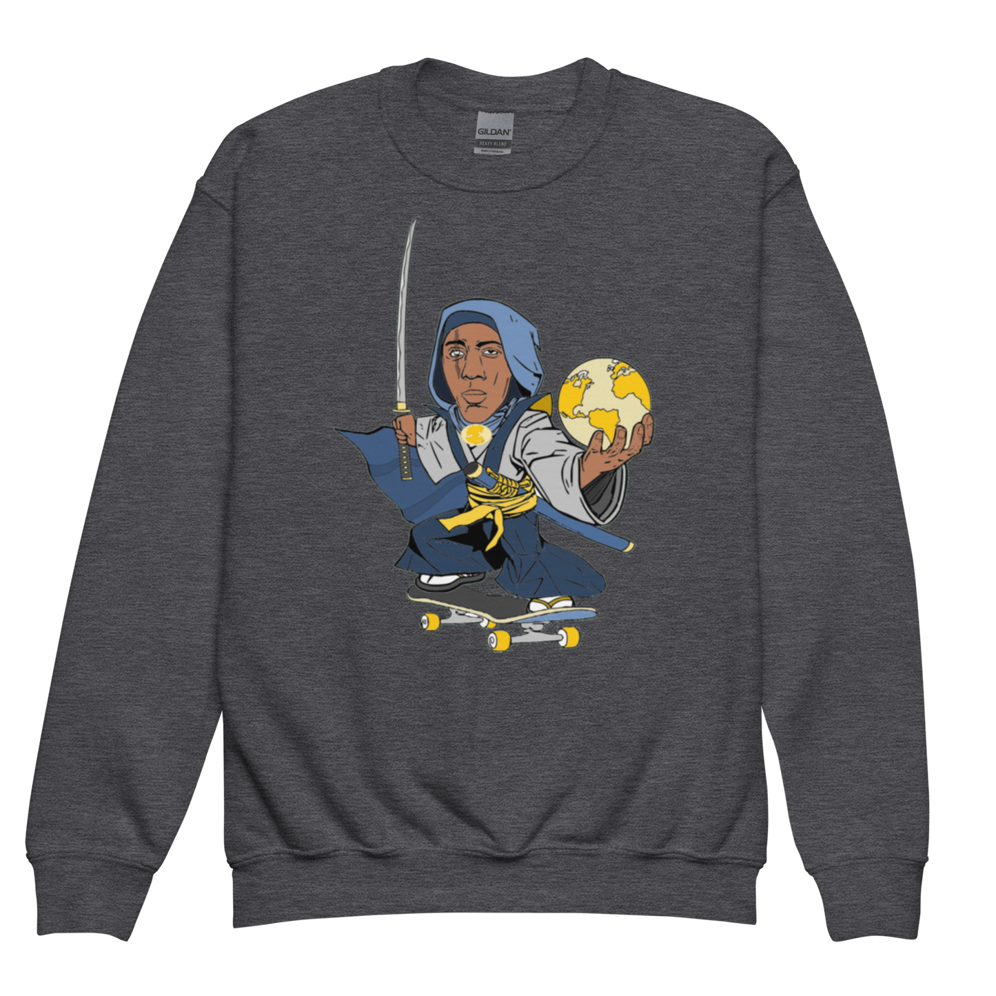 SKATEBOARD SHOGUN - Youth Crewneck Sweatshirt