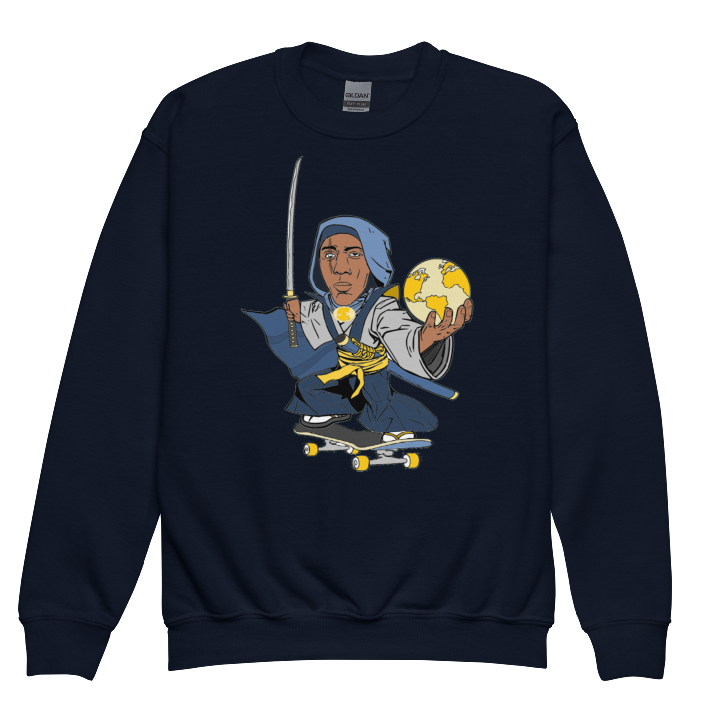 SKATEBOARD SHOGUN - Youth Crewneck Sweatshirt