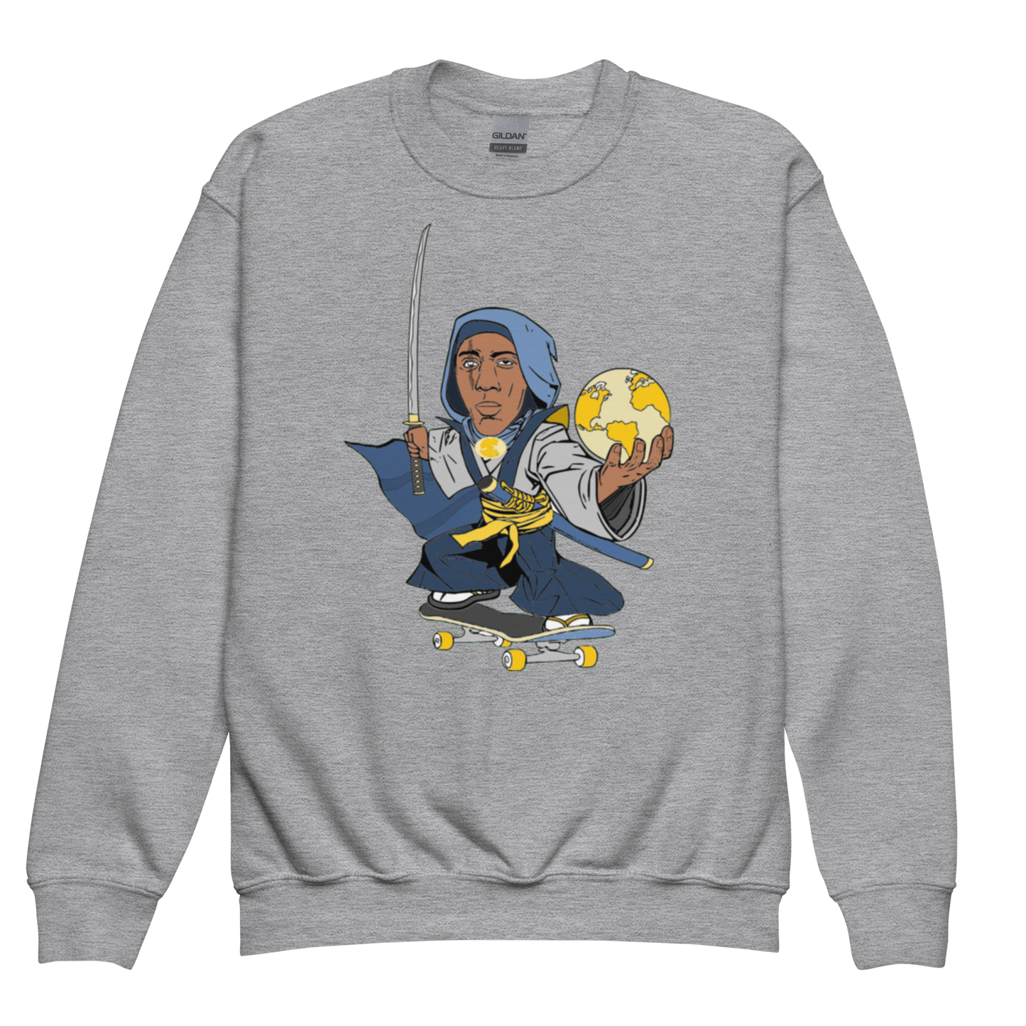 SKATEBOARD SHOGUN - Youth Crewneck Sweatshirt